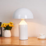 Đèn bàn kim loại LED E14 hình nấm trang trí phòng ngủ, phích cắm EU, S Đen, L Đen, S Trắng, L Trắng, S Vàng, L Vàng