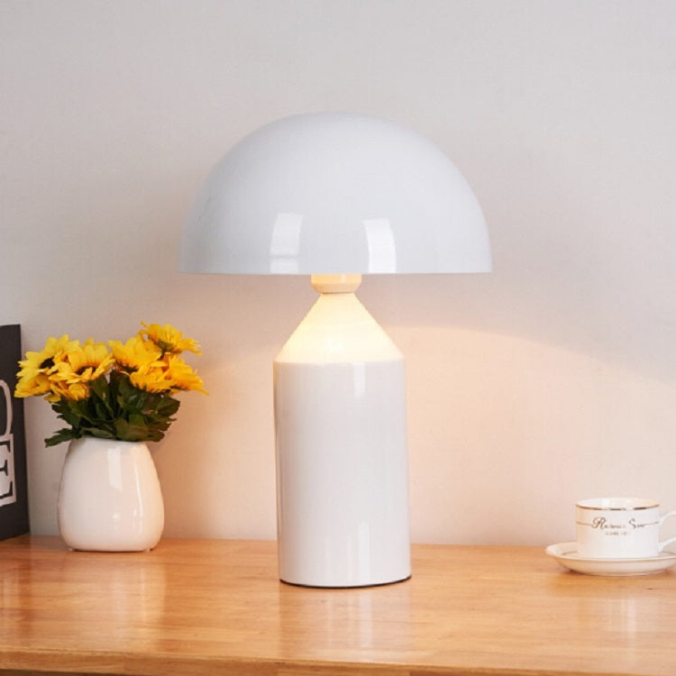 Đèn bàn kim loại LED E14 hình nấm trang trí phòng ngủ, phích cắm EU, S Đen, L Đen, S Trắng, L Trắng, S Vàng, L Vàng
