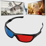 2 chiếc kính nhựa 3D đa năng gọng đen kính 3D cho phim anaglyph chiều sâu trò chơi DVD video, 2 chiếc đa năng