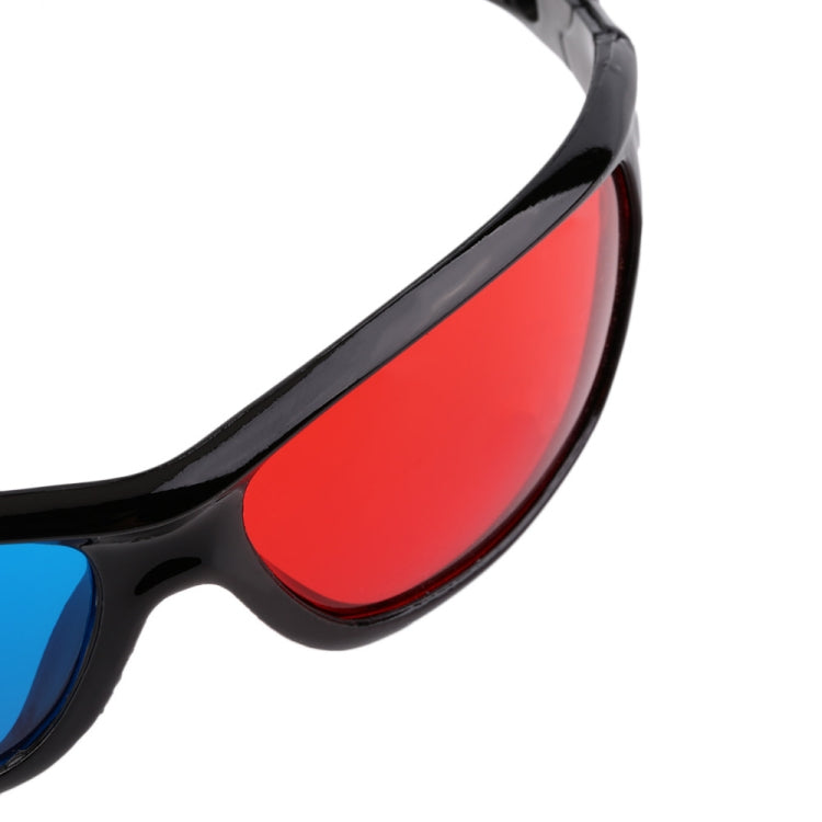 2 chiếc kính nhựa 3D đa năng gọng đen kính 3D cho phim anaglyph chiều sâu trò chơi DVD video, 2 chiếc đa năng