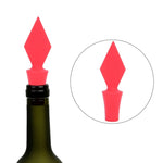 Bộ nút bịt rượu Silicone hình bài Poker, 12 cái hình trái tim đào, 12 cái hình bài Poker, 12 cái hình mận đen, 12 cái hình vuông đỏ