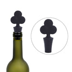 Bộ nút bịt rượu Silicone hình bài Poker, 12 cái hình trái tim đào, 12 cái hình bài Poker, 12 cái hình mận đen, 12 cái hình vuông đỏ