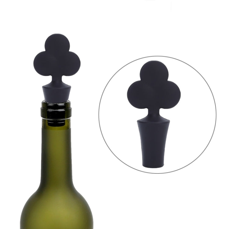 Bộ nút bịt rượu Silicone hình bài Poker, 12 cái hình trái tim đào, 12 cái hình bài Poker, 12 cái hình mận đen, 12 cái hình vuông đỏ
