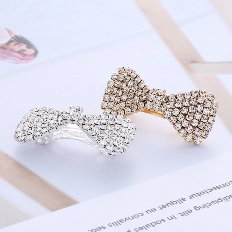 2 chiếc kẹp tóc nơ đính đá pha lê thời trang nữ