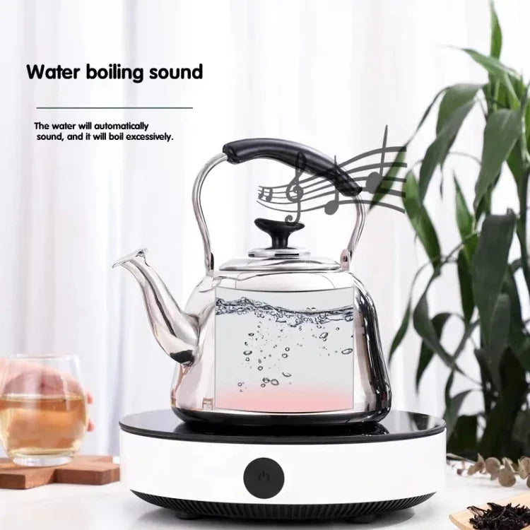 Ấm còi thép không gỉ cho bếp từ, âm thanh piano cổ điển, ấm hát không từ tính, dung tích 1L, 1,5L, 2L, 3L