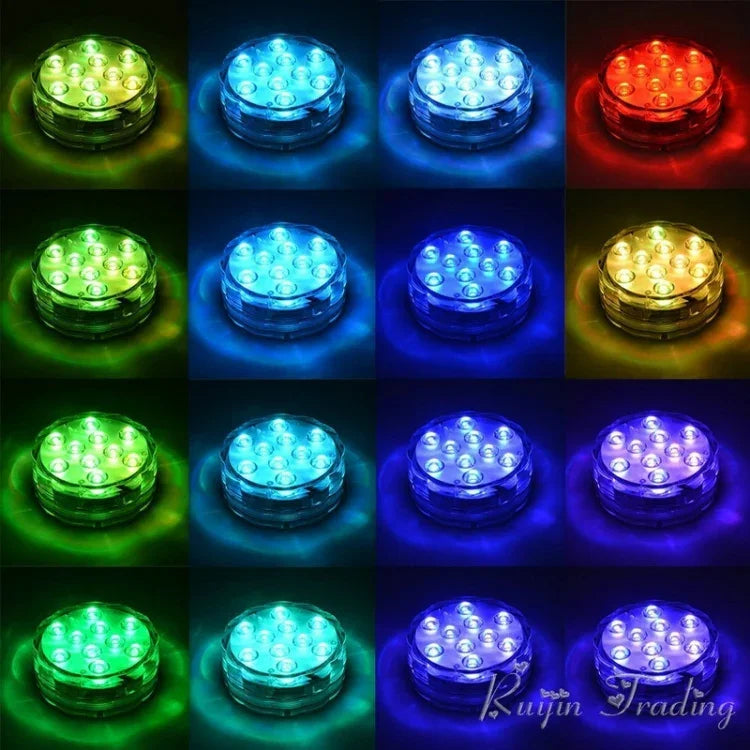 Đèn bấm lặn RGB chống nước bể cá, đèn chìm dưới nước