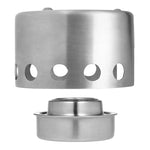 Bếp dã ngoại ngoài trời bằng thép không gỉ, bếp rượu mini có nắp