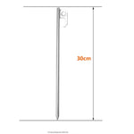 Cọc lều bạt dã ngoại ngoài trời bằng thép không gỉ bền 30cm cho cắm trại du lịch, phụ kiện lều