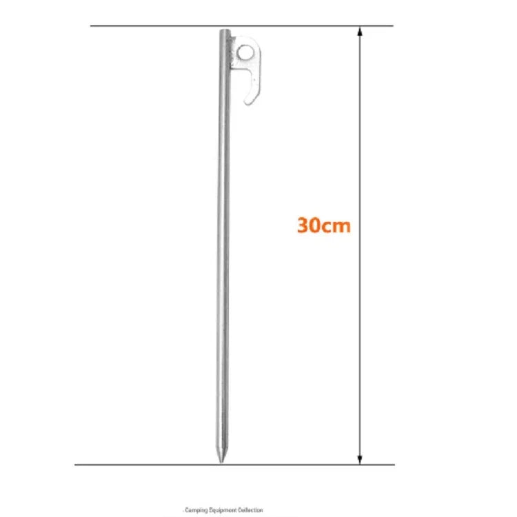 Cọc lều bạt dã ngoại ngoài trời bằng thép không gỉ bền 30cm cho cắm trại du lịch, phụ kiện lều