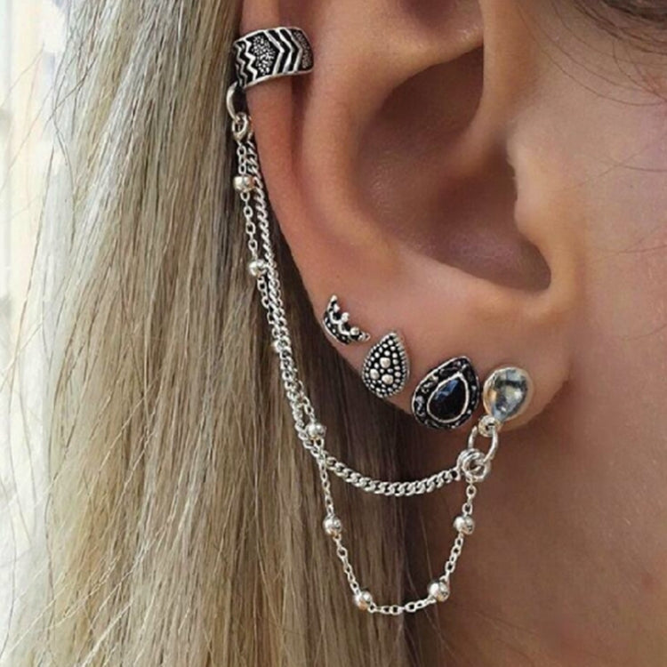 Bộ bông tai tua rua vương miện cổ điển phong cách Bohemia punk cho nữ