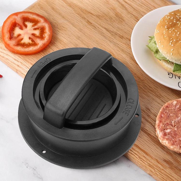Dụng cụ ép thịt làm bánh hamburger LsCook, khuôn làm bánh, 2 chiếc màu đen