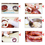 2 máy nhồi xúc xích bằng tay, máy làm salami, kích thước 12x17x19cm