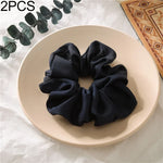 2 chiếc dây buộc tóc vòng đại tràng nữ vải buộc đuôi ngựa đàn hồi trang sức tóc liền mạch