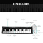 Đàn Piano Cuộn Tay 49 Phím Di Động Có Loa Cho Trẻ Em Người Mới Tập Luyện Đàn Piano Điện Tử, Đàn Piano Cuộn Tay 49 Phím