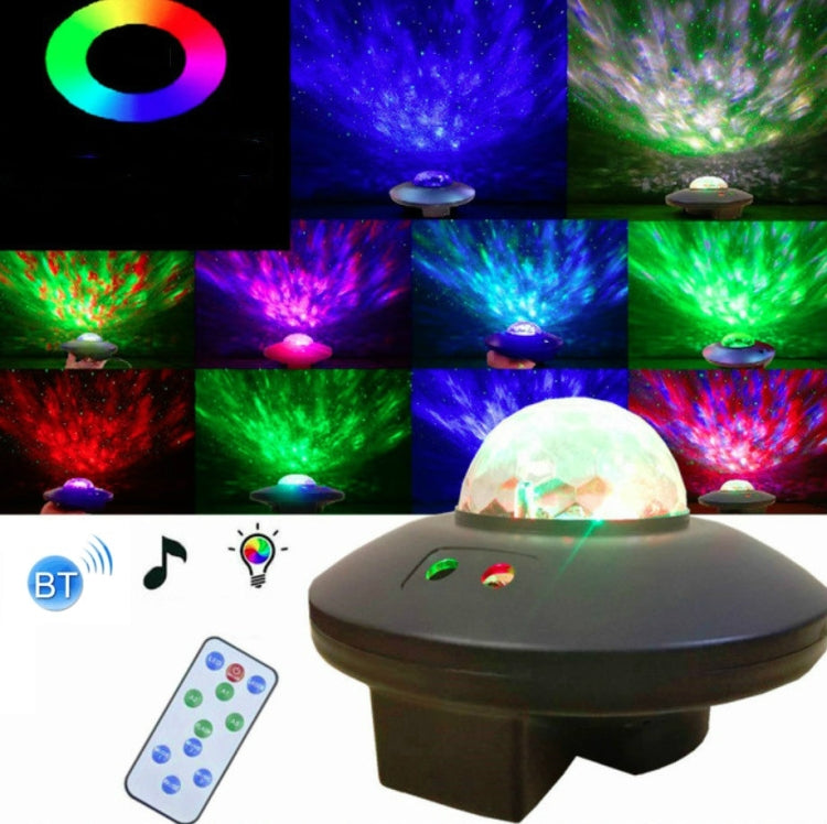 Đèn chiếu laser bầu trời sao sóng nước LED, điều khiển từ xa USB, điều khiển giọng nói Bluetooth, đèn quả cầu xoay ma thuật