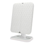 Gương trang điểm LED ba gập vuông đơn giản & phong cách, đèn đơn sắc cắm điện, mẫu đèn sạc, mẫu đèn sạc ba màu