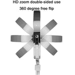 Gương trang điểm LED để bàn hai mặt tròn phát sáng, gương phóng đại nâng lên được, mặt phẳng + phóng đại 3 lần (mẫu pin 7 inch), mặt phẳng + phóng đại 5 lần (mẫu pin 7 inch), mặt phẳng + phóng đại 7 lần (mẫu pin 7 inch)