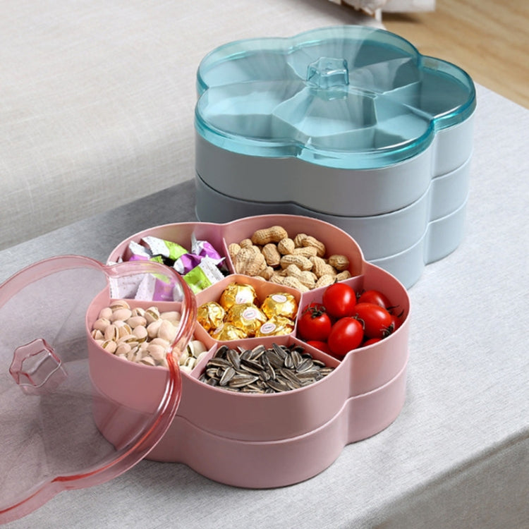 Hộp đựng kẹo cưới hình hoa trong suốt, đựng đồ ăn nhẹ và trái cây sấy, một lớp, hai lớp