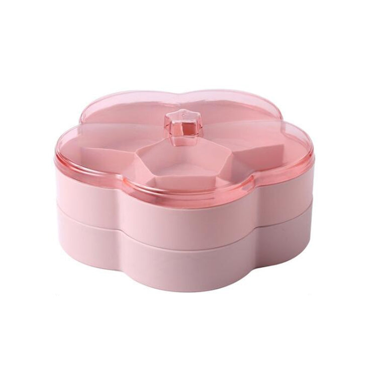 Hộp đựng kẹo cưới hình hoa trong suốt, đựng đồ ăn nhẹ và trái cây sấy, một lớp, hai lớp