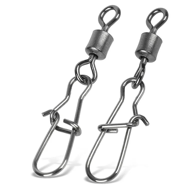 10 cái/bịch khớp nối câu cá bằng thép không gỉ, vòng bi xoay, phụ kiện dụng cụ câu, kích thước 12(17mm), 10(20mm), 8(22mm), 7(25mm), 6(26mm), 5(29mm), 4(30mm), 3(34mm), 2(36mm), 1(40mm)