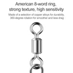10 cái/bịch khớp nối câu cá bằng thép không gỉ, vòng bi xoay, phụ kiện dụng cụ câu, kích thước 12(17mm), 10(20mm), 8(22mm), 7(25mm), 6(26mm), 5(29mm), 4(30mm), 3(34mm), 2(36mm), 1(40mm)