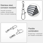 10 cái/bịch khớp nối câu cá bằng thép không gỉ, vòng bi xoay, phụ kiện dụng cụ câu, kích thước 12(17mm), 10(20mm), 8(22mm), 7(25mm), 6(26mm), 5(29mm), 4(30mm), 3(34mm), 2(36mm), 1(40mm)