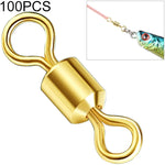 100 phụ kiện câu cá Zimu, khớp xoay mạ vàng, chiều dài 1.1cm, 1.0cm, 0.9cm, 0.8cm