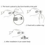 10 cái/túi giữ móc câu nhựa cho cần câu, mồi câu, dụng cụ câu an toàn, màu đỏ, tím, đen, xanh dương, vàng, hồng, cam, xanh lá