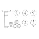 Nút chai rượu bằng thép không gỉ, nút chai champagne, bơm hút chân không rượu vang đỏ, nút chai thép không gỉ