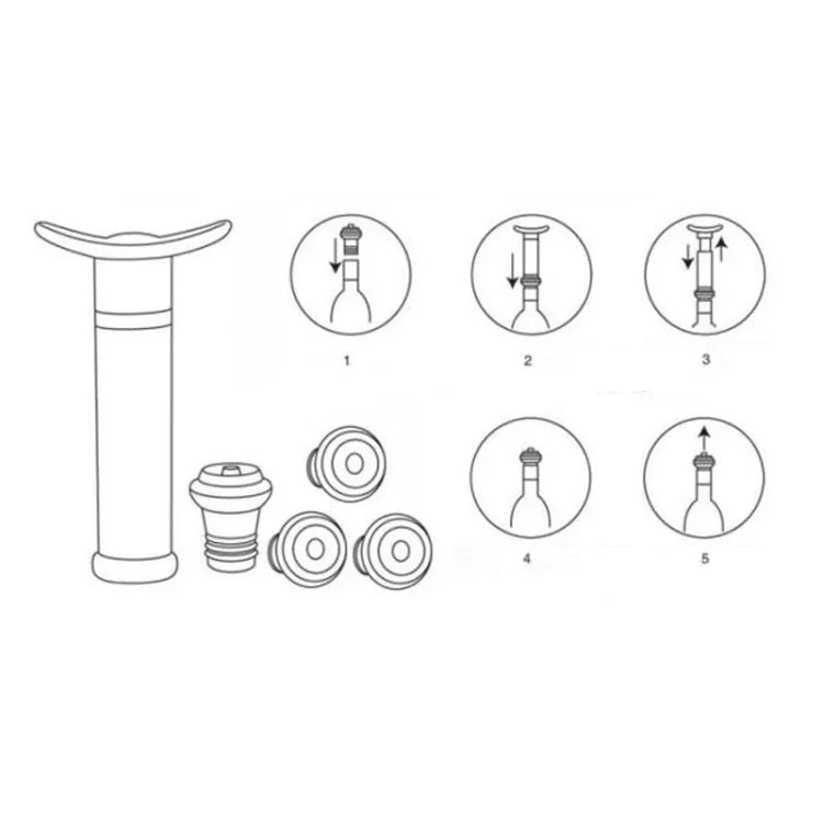 Nút chai rượu bằng thép không gỉ, nút chai champagne, bơm hút chân không rượu vang đỏ, nút chai thép không gỉ