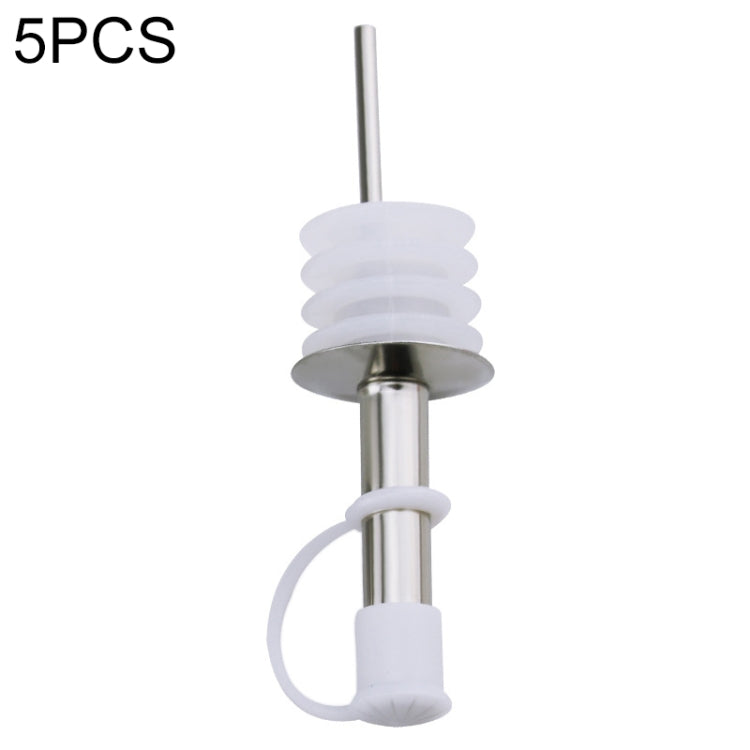 5 nút bịt chai thủy tinh bằng thép không gỉ, nút bịt dầu silicon, mũ trắng miệng thẳng, mũ trắng tự động, mũ đen miệng thẳng, mũ đen tự động