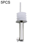 5 nút bịt chai thủy tinh bằng thép không gỉ, nút bịt dầu silicon, mũ trắng miệng thẳng, mũ trắng tự động, mũ đen miệng thẳng, mũ đen tự động