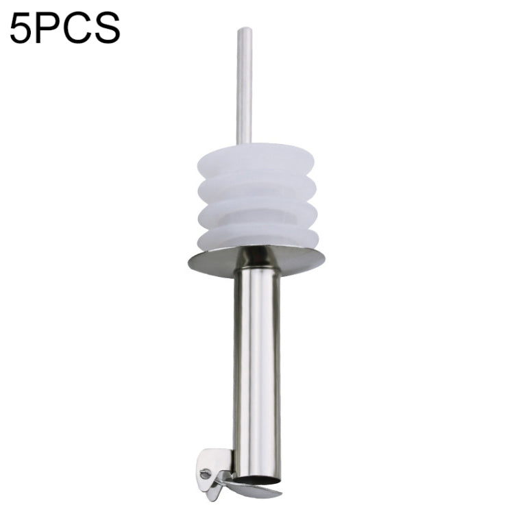 5 nút bịt chai thủy tinh bằng thép không gỉ, nút bịt dầu silicon, mũ trắng miệng thẳng, mũ trắng tự động, mũ đen miệng thẳng, mũ đen tự động
