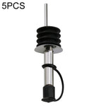 5 nút bịt chai thủy tinh bằng thép không gỉ, nút bịt dầu silicon, mũ trắng miệng thẳng, mũ trắng tự động, mũ đen miệng thẳng, mũ đen tự động