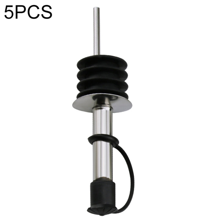 5 nút bịt chai thủy tinh bằng thép không gỉ, nút bịt dầu silicon, mũ trắng miệng thẳng, mũ trắng tự động, mũ đen miệng thẳng, mũ đen tự động