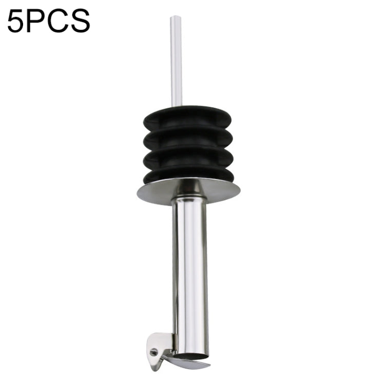 5 nút bịt chai thủy tinh bằng thép không gỉ, nút bịt dầu silicon, mũ trắng miệng thẳng, mũ trắng tự động, mũ đen miệng thẳng, mũ đen tự động