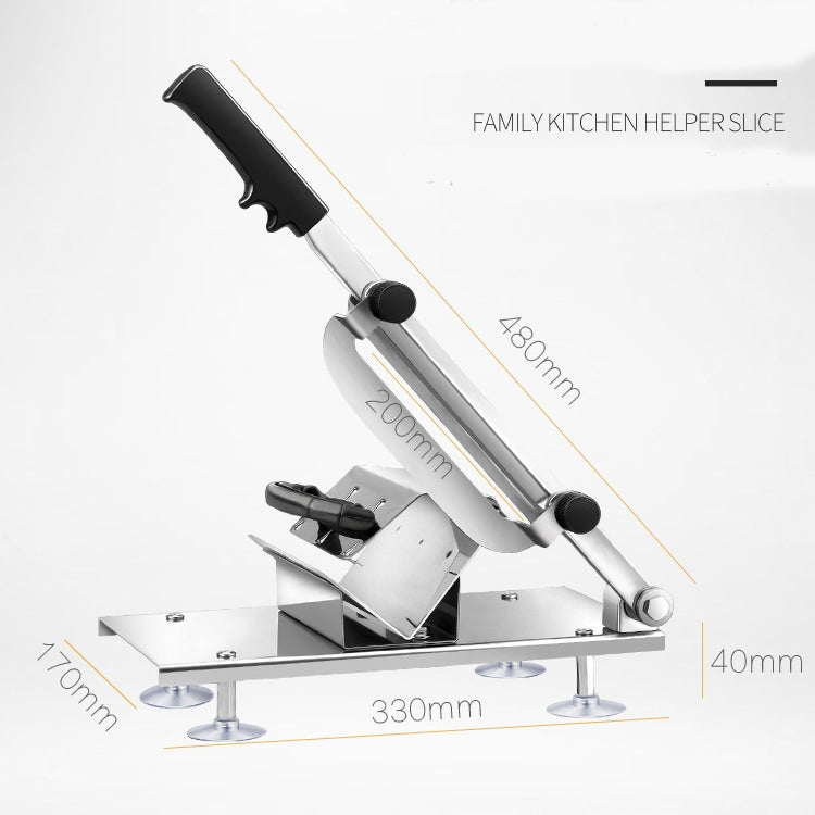 Máy cắt thịt rau củ gia đình bằng hợp kim thép không gỉ, điều chỉnh độ dày thủ công, máy cắt thịt