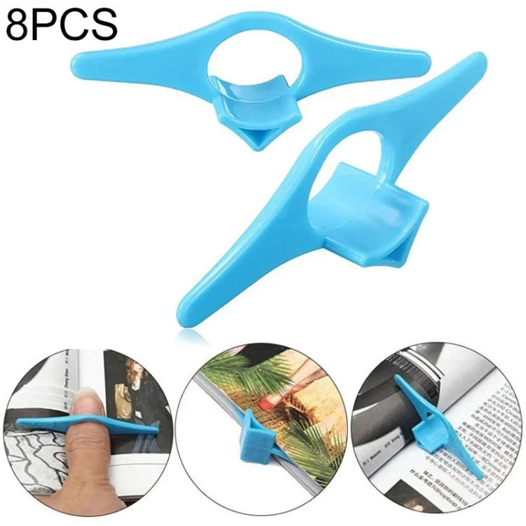8 chiếc kẹp sách đa chức năng tiện lợi hình ngón cái, vòng đánh dấu sách