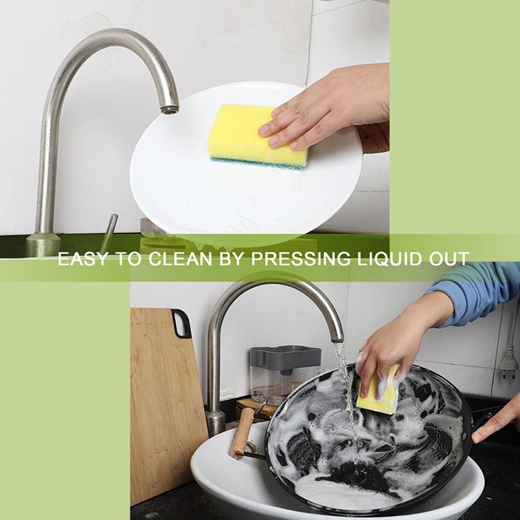 Bình đựng xà phòng nhấn, dụng cụ rửa bát nhà bếp, màu xám