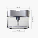 Bình đựng xà phòng nhấn, dụng cụ rửa bát nhà bếp, màu xám
