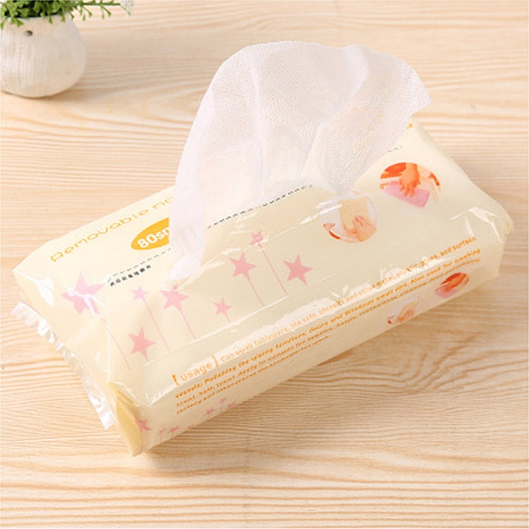 80 tờ khăn lau dùng một lần bảo vệ môi trường, khăn lau không dệt màu xanh lá, khăn lau không dệt màu be