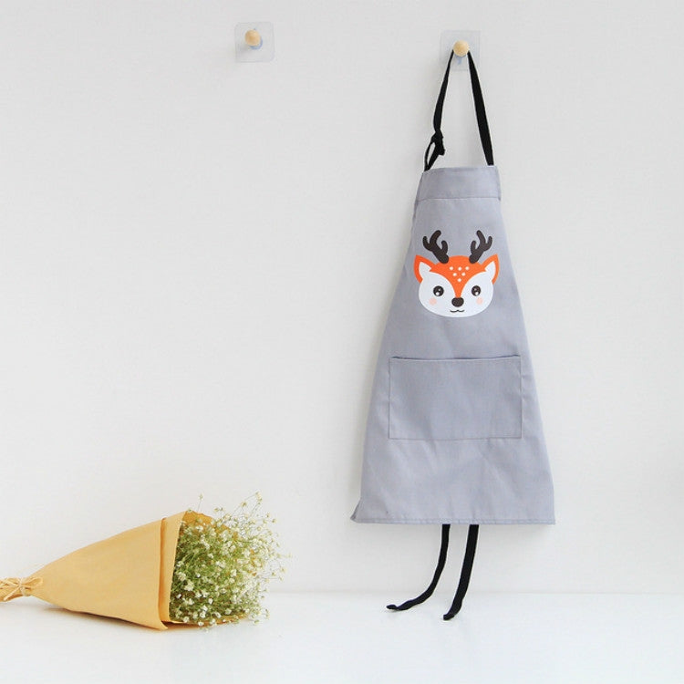 Áo choàng không tay cotton hình động vật hoạt hình cho cha mẹ và con cái, tạp dề trẻ em size S, tạp dề người lớn size L