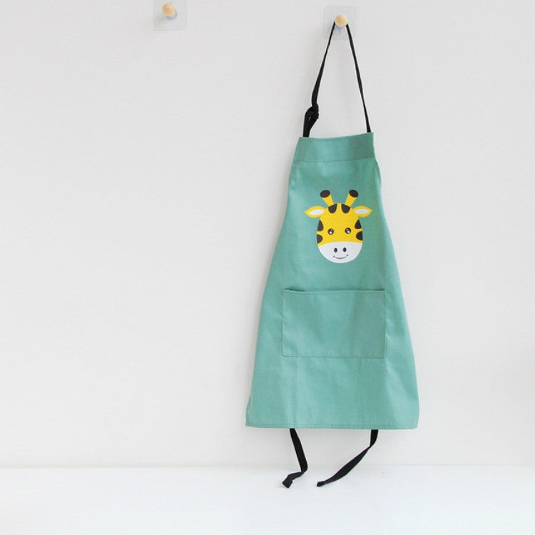 Áo choàng không tay cotton hình động vật hoạt hình cho cha mẹ và con cái, tạp dề trẻ em size S, tạp dề người lớn size L