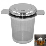 Bình lọc trà bằng thép không gỉ có nắp dùng làm khay nhỏ giọt, bình lọc trà bằng thép không gỉ