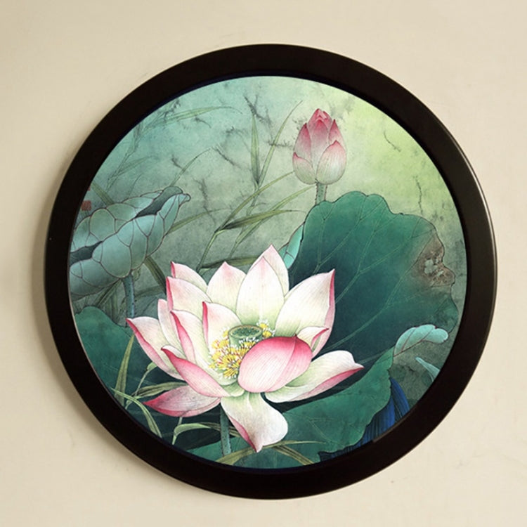 Khung ảnh tròn treo tường sáng tạo quà tặng trang trí nhà bằng gỗ, 10 inch
