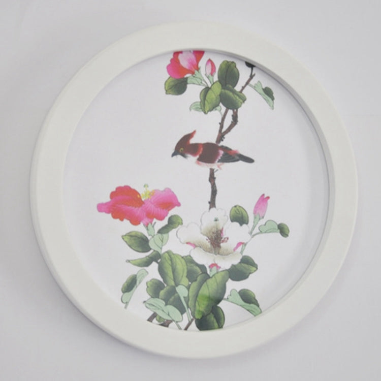Khung ảnh tròn treo tường sáng tạo quà tặng trang trí nhà bằng gỗ, 10 inch