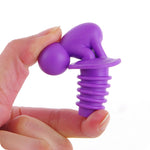 Bộ 7 nút bịt rượu vang đỏ hình xoắn silicone hoạt hình + chân cốc, giao màu ngẫu nhiên, 7 chiếc hình hoạt hình