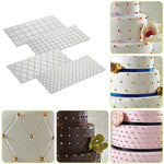 2 bộ khuôn làm bánh DIY in fondant họa tiết kẻ ca rô, cuộn mây