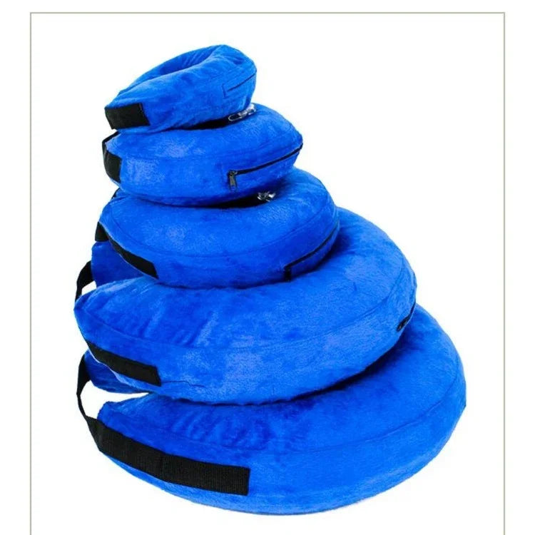 Vòng cổ chó bơm hơi PVC chống giật, S, M, L, XL