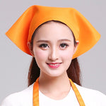 Mũ turban công việc bếp cho nam nữ phục vụ, khăn tam giác, mũ đầu bếp, có thể điều chỉnh